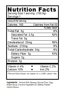 oat crackers nutritional table