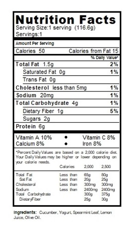 oat crackers nutritional table