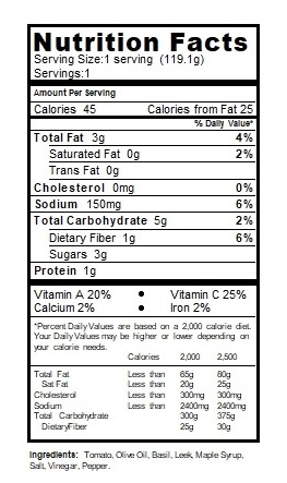 oat crackers nutritional table