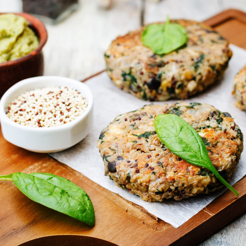 Chicken Quinoa Parmesan Burgers