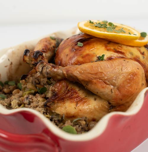 Stuffed Gluten-Free Holiday Chicken