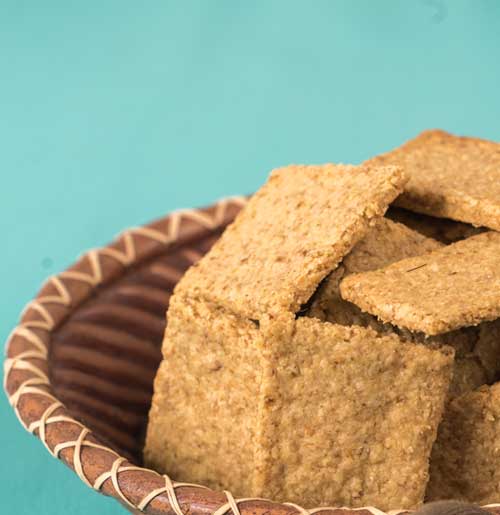 Rosemary Chia Oat Crackers