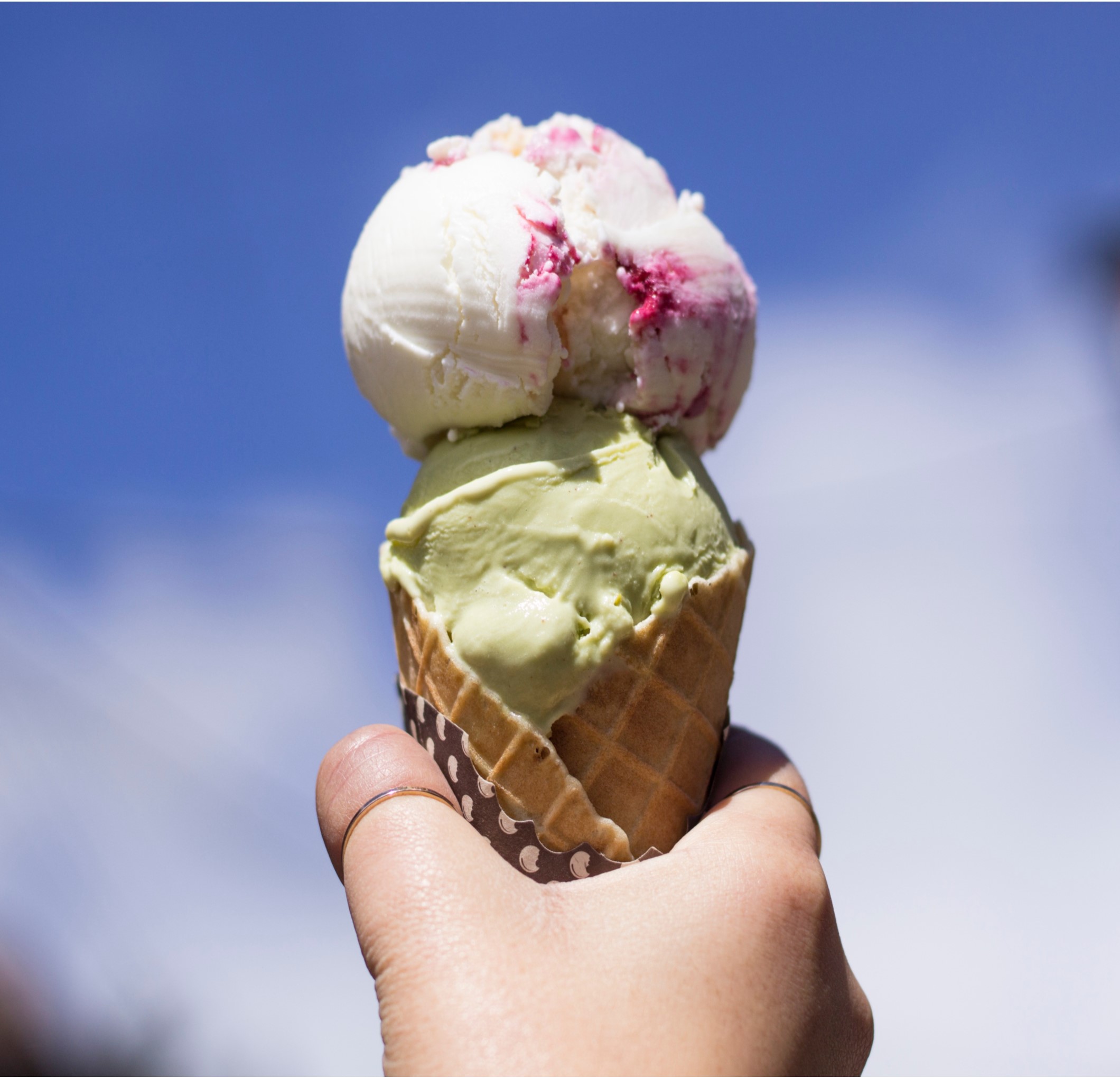 person holding ice cream small